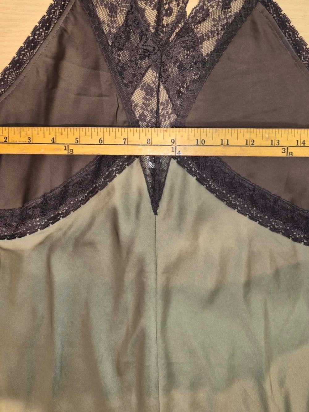 Free People NWT Bronze Green & Brown Romantic Hippie Fairycore Witch Satin Dress - Picture 9 of 10